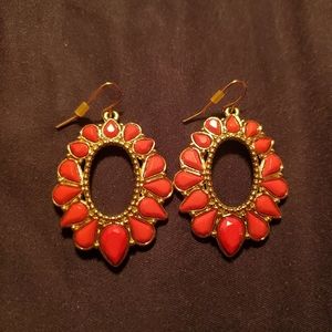 Orange Dangle Earrings
